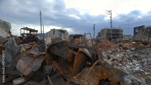 能登半島地震 焦土と化した輪島の町並み