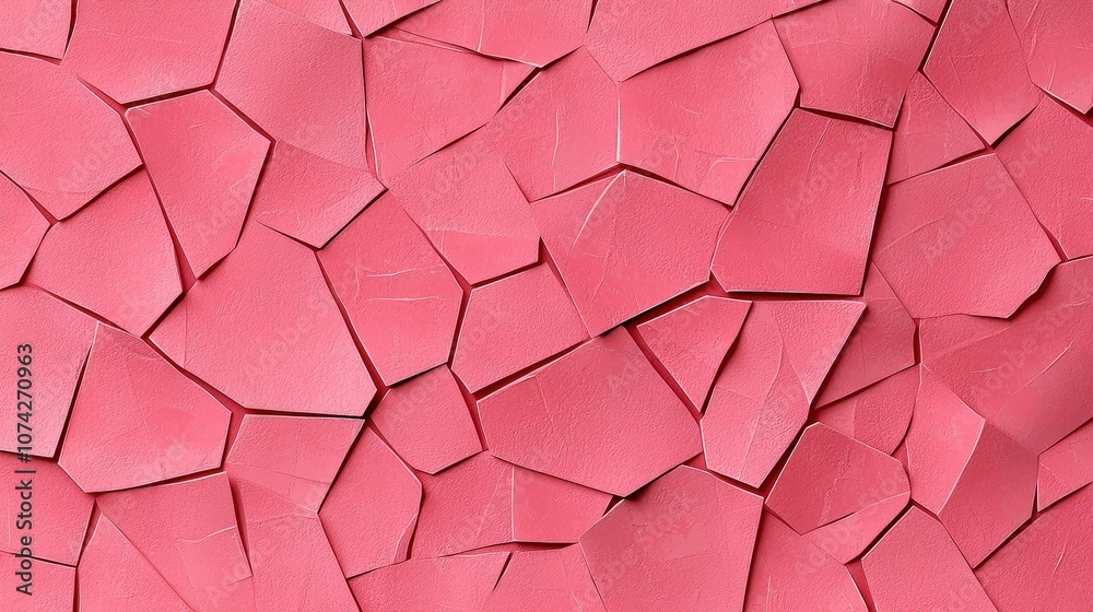 Abstract Pink Cracked Texture Background Geometric Pattern Design Abstract Pink Cracked Texture Background Geometric Pattern Design