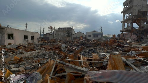 能登半島地震 崩壊した輪島の町並み