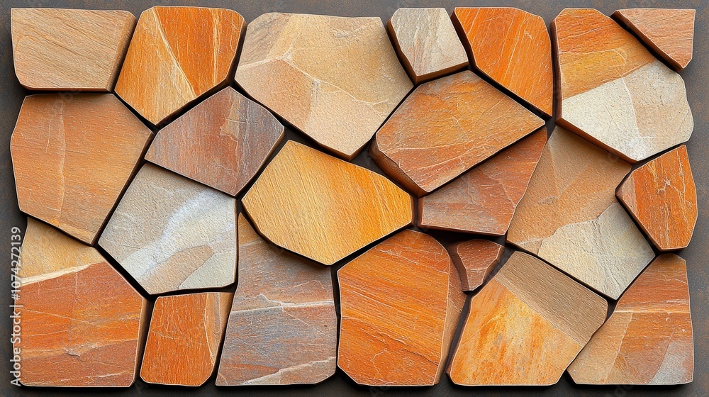 Abstract Stone Wall Texture Background Irregular Shapes Natural Pattern Brown Tones Abstract Stone Wall Texture Background Irregular Shapes Natural Pattern Brown Tones