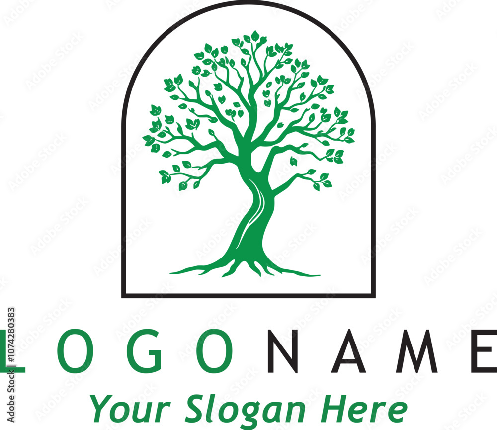 Obraz premium Tree in door frame logo