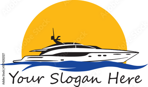 yacht on the sea logo