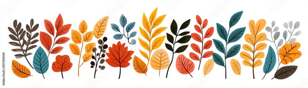 Obraz premium Cozy Autumnal Walk Through a Forest with Surrounded by Vibrant Leaves and Nature's Rich Palette Capturing the Essence of the Season