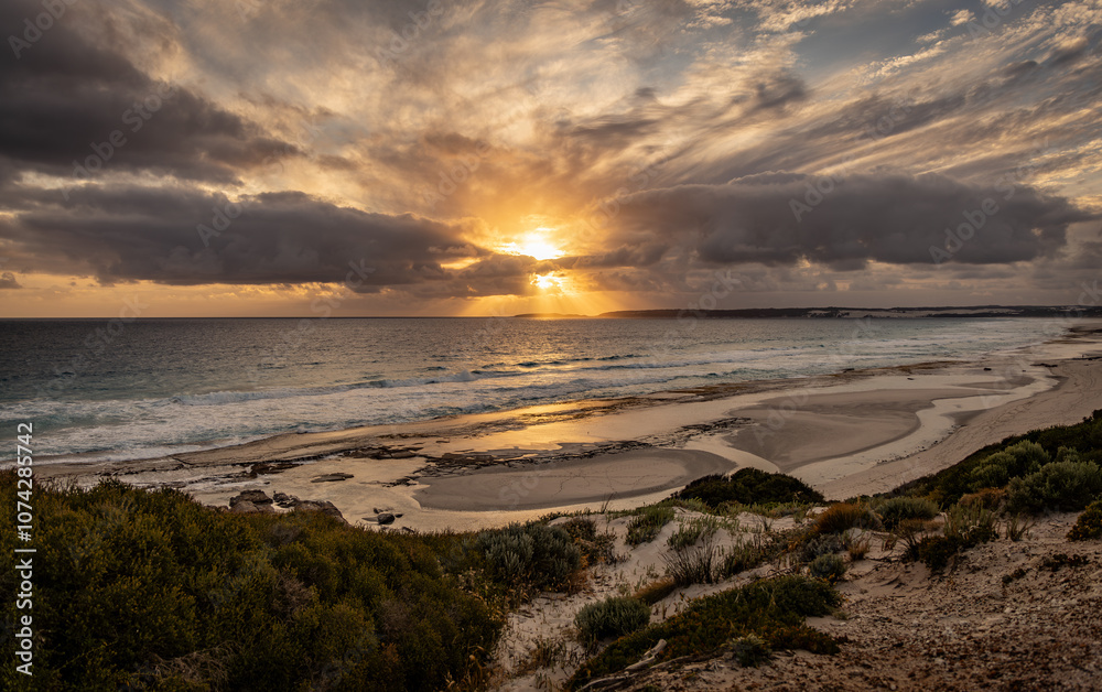 Sunset sky over 11 Mile beach, Esperance Western Australia. Sunset sky over 11 Mile beach, Esperance Western Australia.