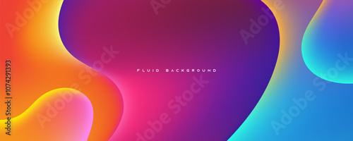Abstract fluid background design colorful wavy liquid decoration