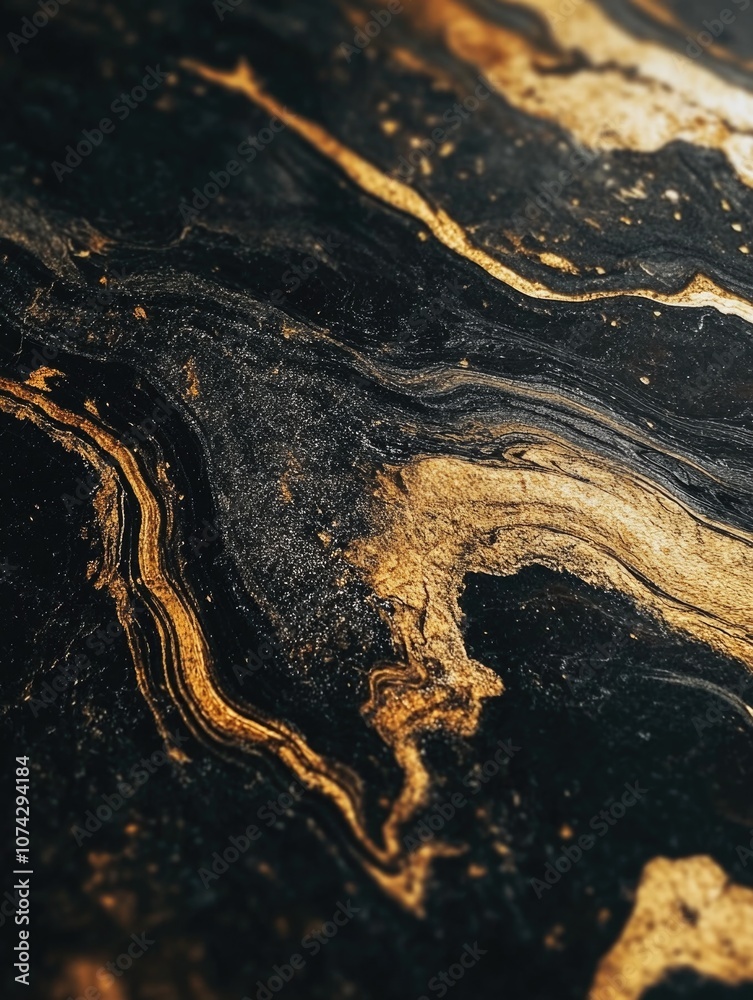 Black and Gold Marble Surface Black and Gold Marble Surface