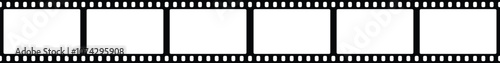 Film Strip icon in fill style. Movie roll. Filmstrip photographer equipment. Black photogram vector design can be used for mobile app and web design.