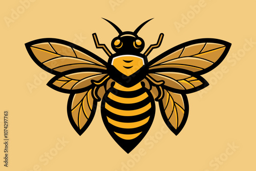 Honeybee harmony tattoo vector illustration