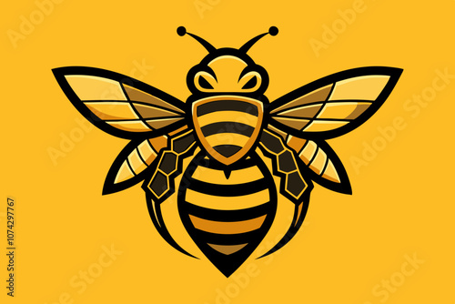 Honeybee harmony tattoo vector illustration