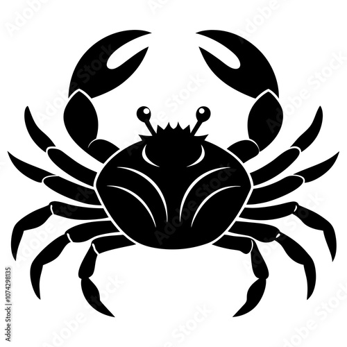 Crab Silhouette Vector Art.