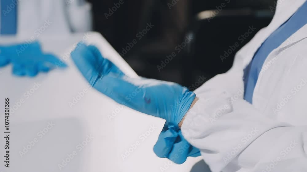 Group of dedicated scientist conduct chemical experiment in medical laboratory, carefully drop precise amount of liquid from pipette into test tube for vaccine drug or antibiotic development. Neoteric
