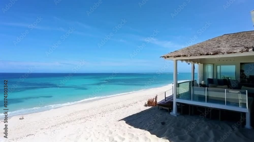 Elegant beach house with a large deck, oceanfront views, airy interiors, and coastal-inspired décor for ultimate relaxation Elegant beach house with a large deck, oceanfront views, airy interiors, and coastal-inspired décor for ultimate relaxation