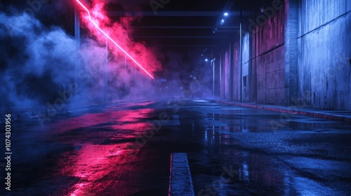 Neon Street at Night photo