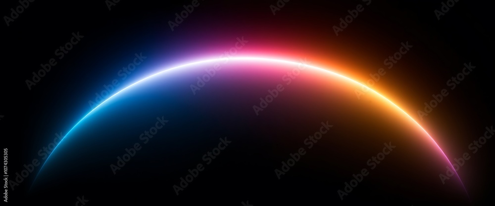 Abstract Planetary Horizon with Gradient Glow Abstract Planetary Horizon with Gradient Glow