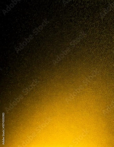 Textured yellow spotlight on a black gradient background, perfect for abstract design or wallpaper