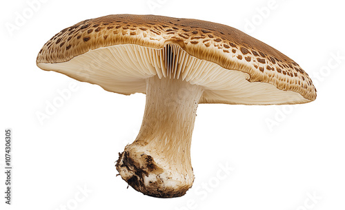 shiitake mushroom isolated on transparent background. PNG.