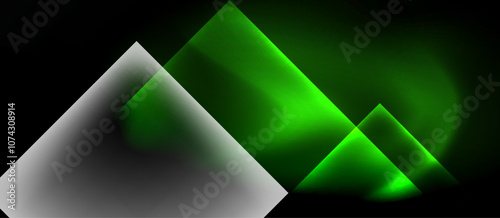 Dark neon colors with glass square shapes