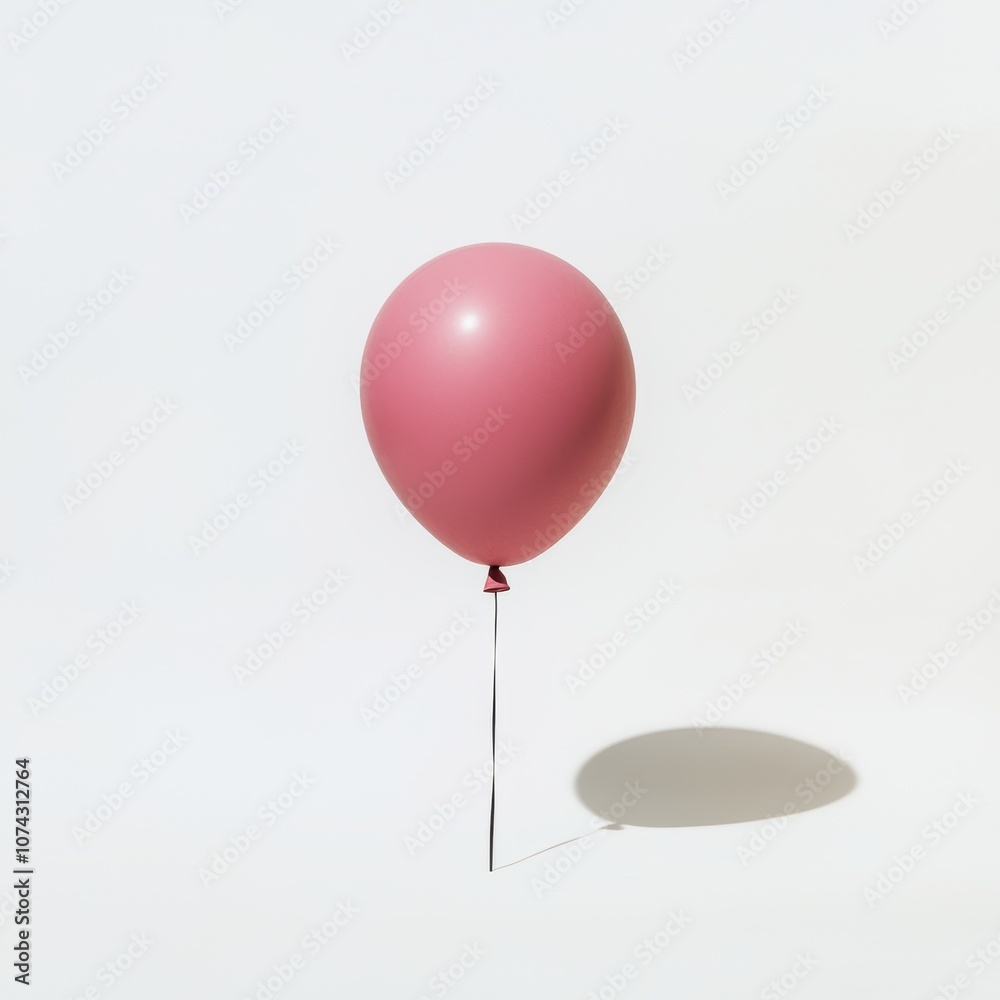 Soft Pink Balloon with Matte Finish and Subtle Shadows on a Bright Background for Artistic and Creative Projects Soft Pink Balloon with Matte Finish and Subtle Shadows on a Bright Background for Artistic and Creative Projects