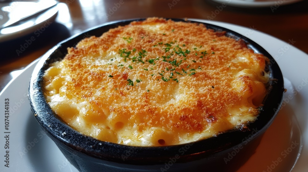 Golden-baked macaroni and cheese, soft noodles, and crispy top layer. Golden-baked macaroni and cheese, soft noodles, and crispy top layer.