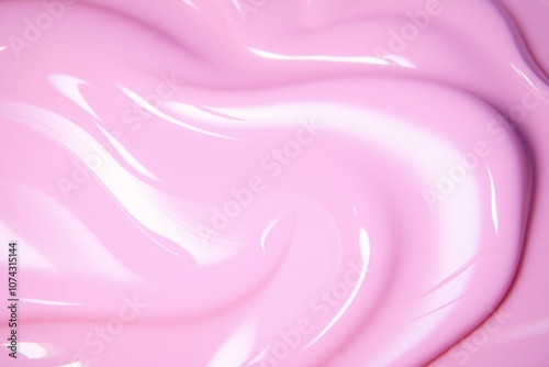 Glossy Pink Cream Texture with Wavy Patterns.generative AI 