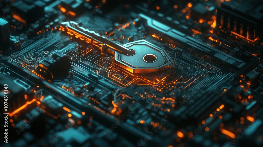 Obraz premium Key to Digital Security