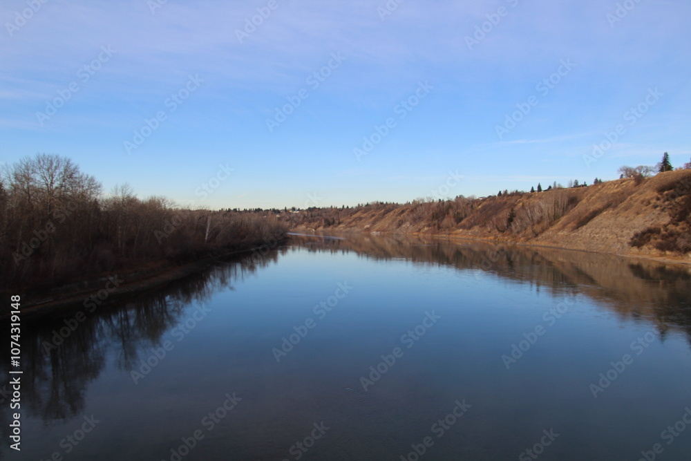 Reflection In The River, Gold Bar Park, Edmonton, Alberta Reflection In The River, Gold Bar Park, Edmonton, Alberta