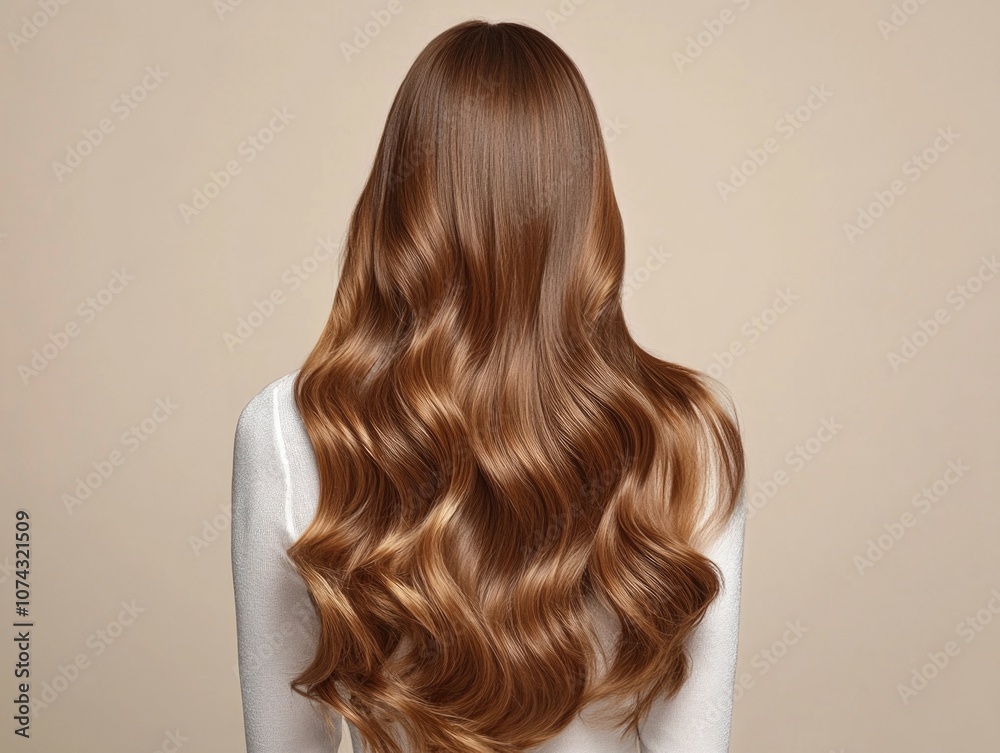 Fototapeta premium Woman with Long Brown Hair