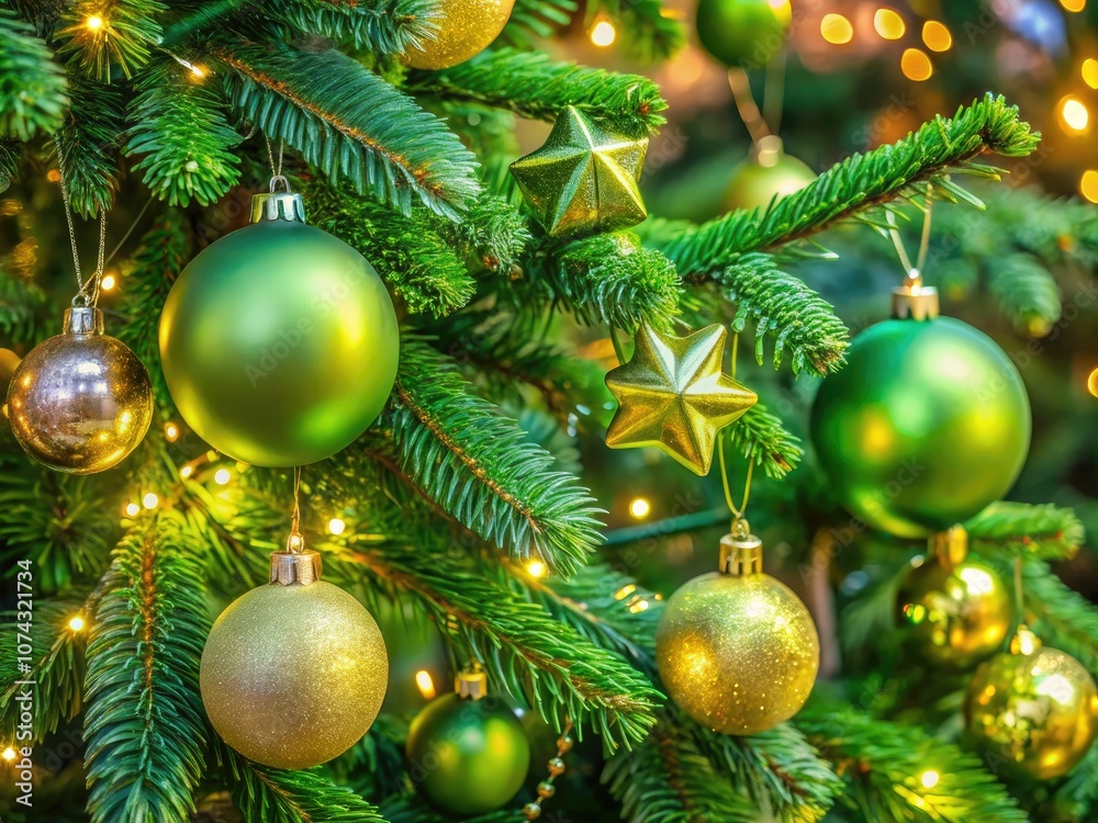 Fresh Green Tree Branches for New Year Celebration - Nature's Symbol of Renewal and Hope Fresh Green Tree Branches for New Year Celebration - Nature's Symbol of Renewal and Hope