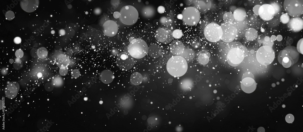 White Gray Blurred Bokeh Lights On Black Background Glitter Sparkle Stars For Celebrate Overlay For Your Design White Gray Blurred Bokeh Lights On Black Background Glitter Sparkle Stars For Celebrate Overlay For Your Design