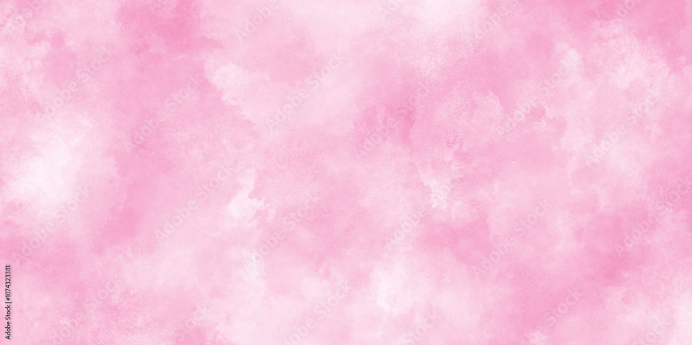 Soft Pink grainy white cloudy Watercolor Gradient Background, Soft Pink cloudy and smooth grunge watercolor texture background, aquarelle painted subtle pink watercolor canvas of grunge texture.