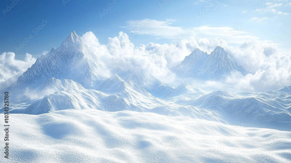 Obraz premium snow covered mountains