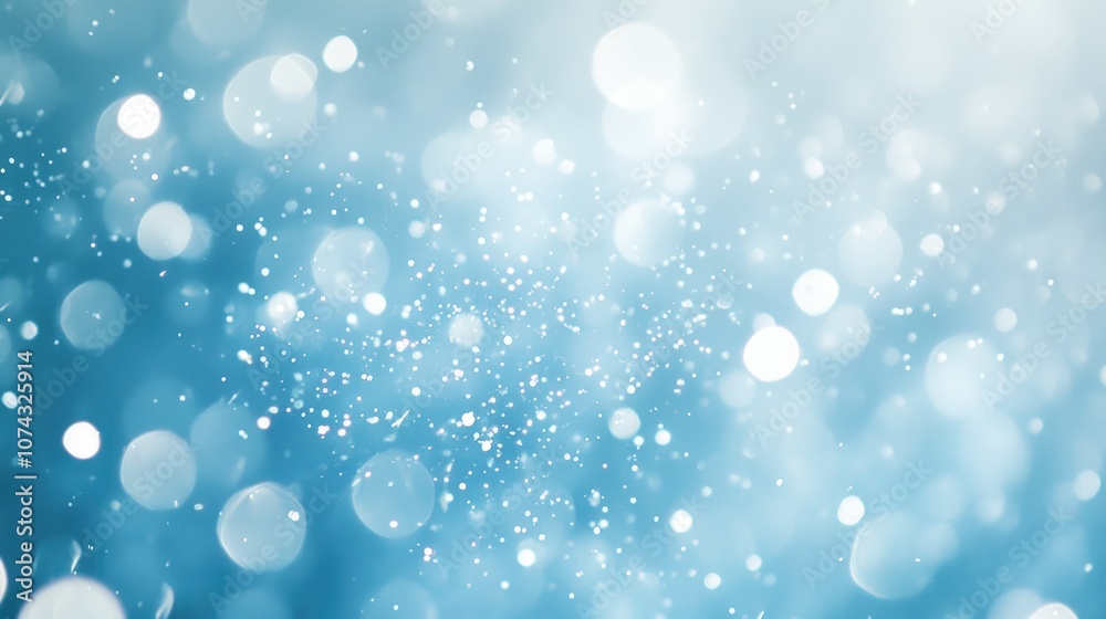 Soft blue abstract background with delicate light spots and reflections creating a dreamy and ethereal atmosphere Soft blue abstract background with delicate light spots and reflections creating a dreamy and ethereal atmosphere