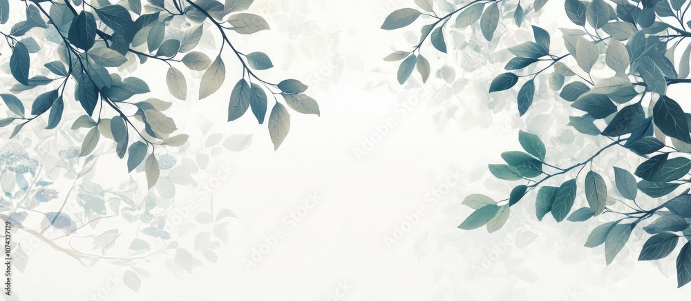Branches Of Tree And Leaves With Copy Space Branches Of Tree And Leaves With Copy Space