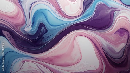 purple pink blue Natural luxury abstract fluid art painting ink technique. Tender and dreamy wallpaper. Mixture of colors creating transparent waves and purple pink blue swirls