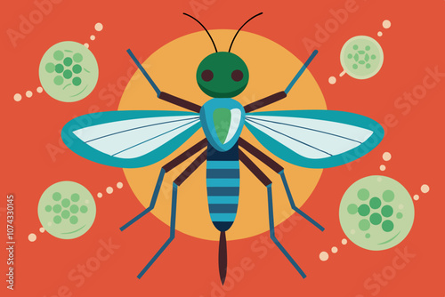 Zika Virus vector art illustration 