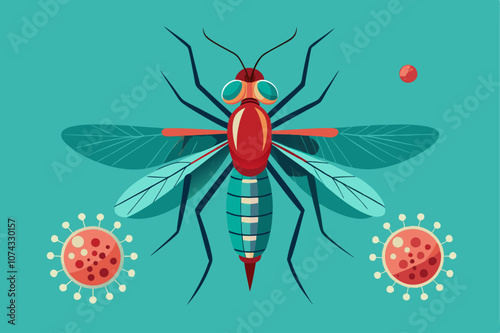 Zika Virus vector art illustration 