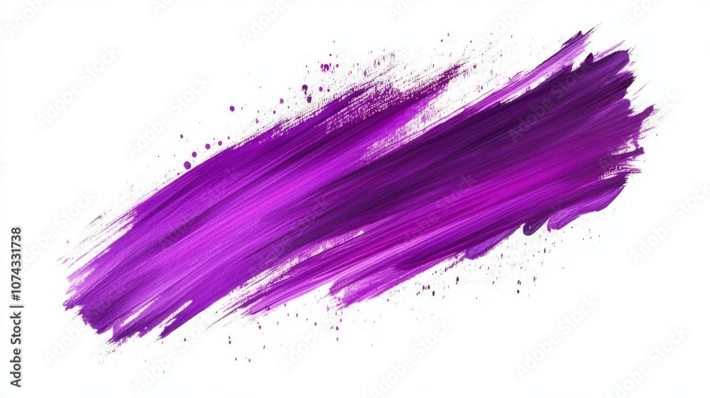 Purple paint brush stroke isolated on white background Purple paint brush stroke isolated on white background