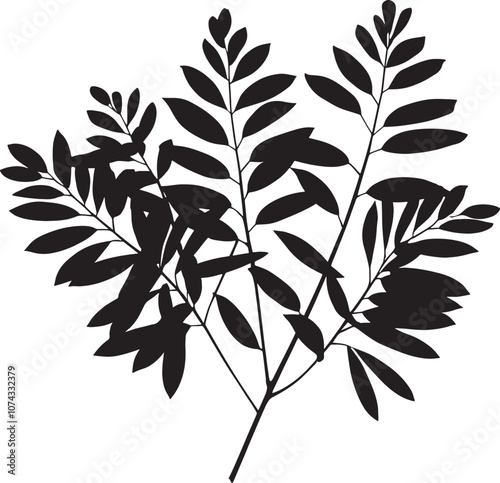 Generate vector silhouette ''  Tree  '' image with white background