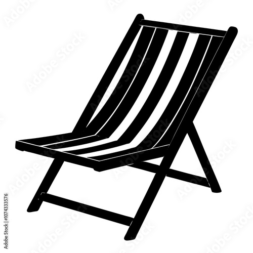 beach chair isolated on white background