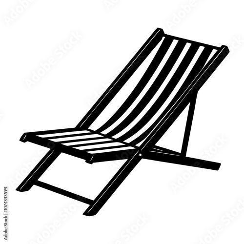 beach chair isolated on white background