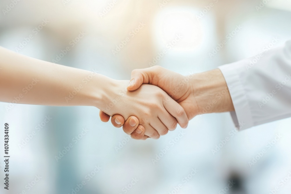 Professional Handshake Between Two Individuals Professional Handshake Between Two Individuals