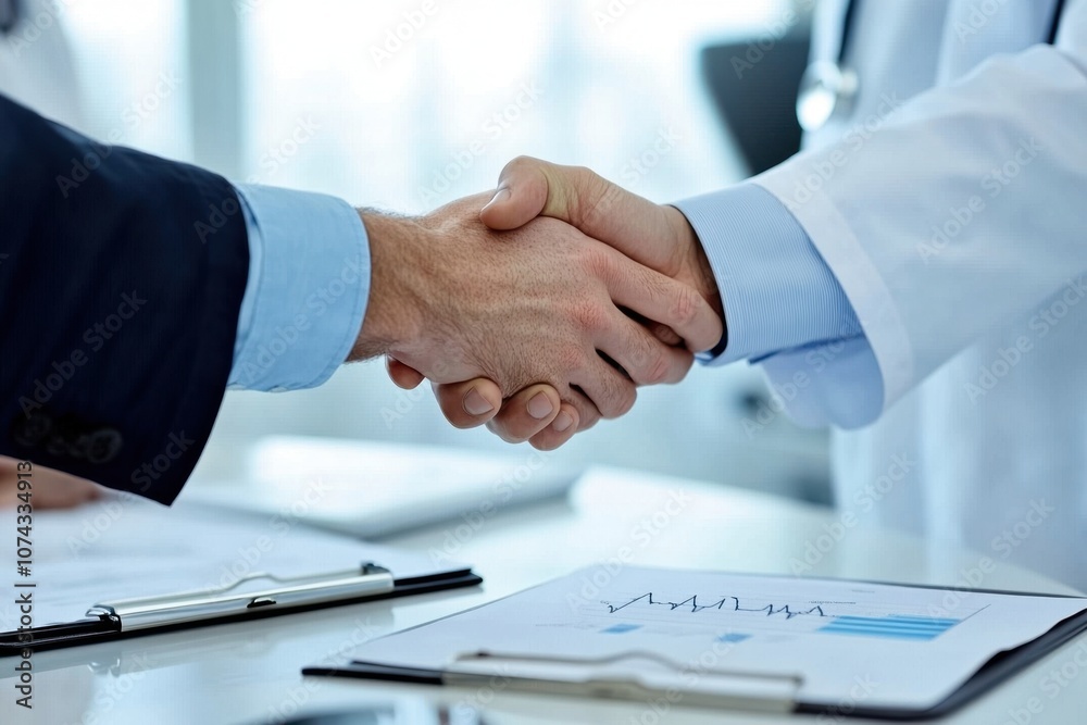 Professional Handshake in Medical Environment Professional Handshake in Medical Environment
