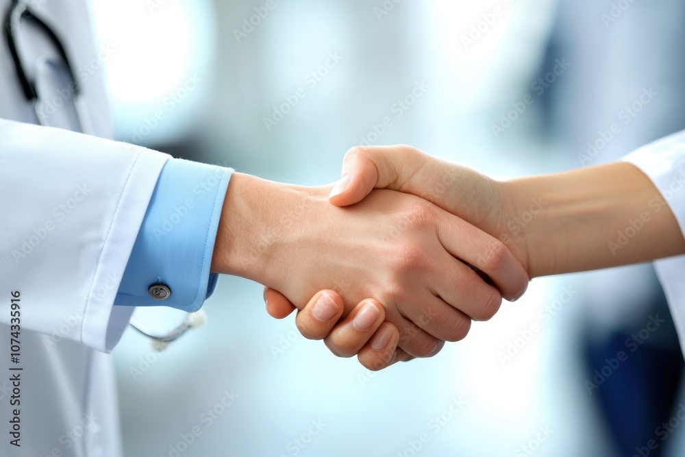 Professional Handshake in Medical Setting Professional Handshake in Medical Setting