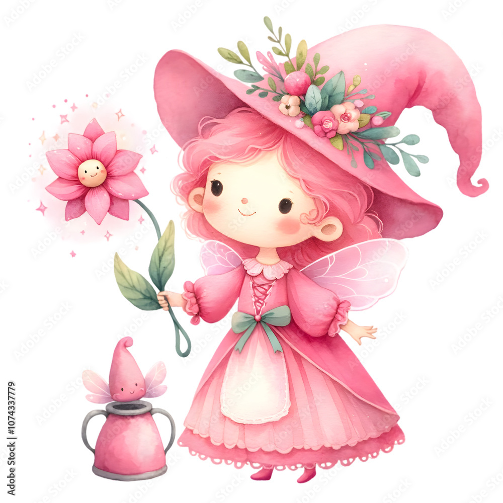 little fairy with flowers little fairy with flowers