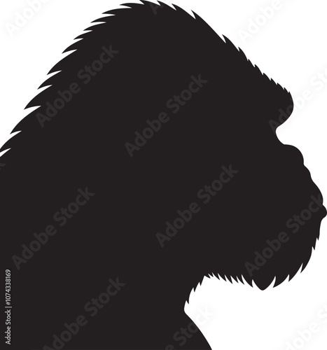 gorila head logo silhouette vector art illustration