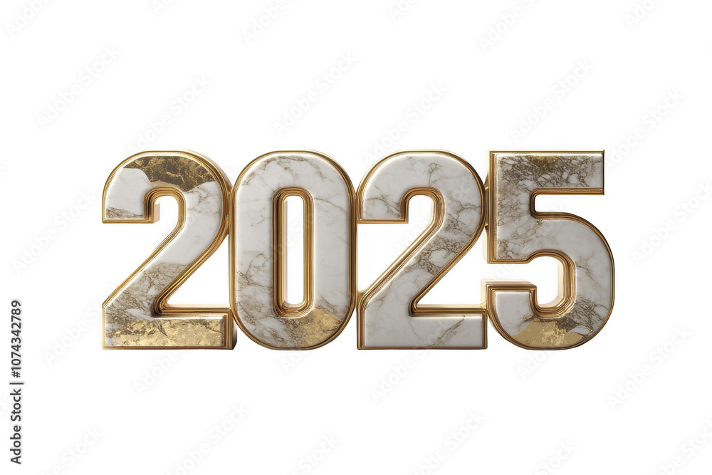 2025 New Year Gold and Marble Numbers 2025 New Year Gold and Marble Numbers