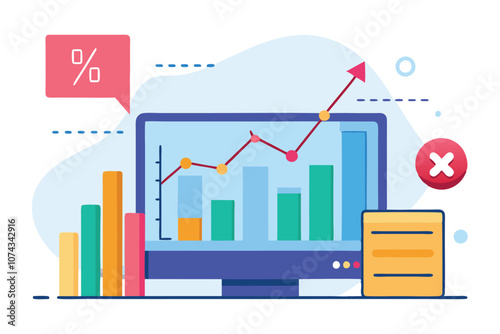 A graphical representation displays flat error data input across various time periods in trending metrics, Error data input is trending flat.