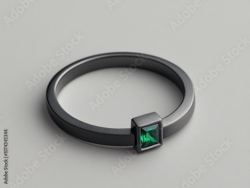 Ring with green stone