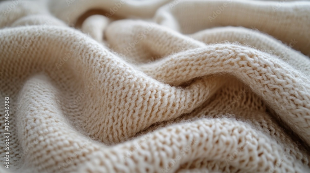 Textured background with soft fabric weave in light beige, creating a warm and cozy atmosphere Textured background with soft fabric weave in light beige, creating a warm and cozy atmosphere