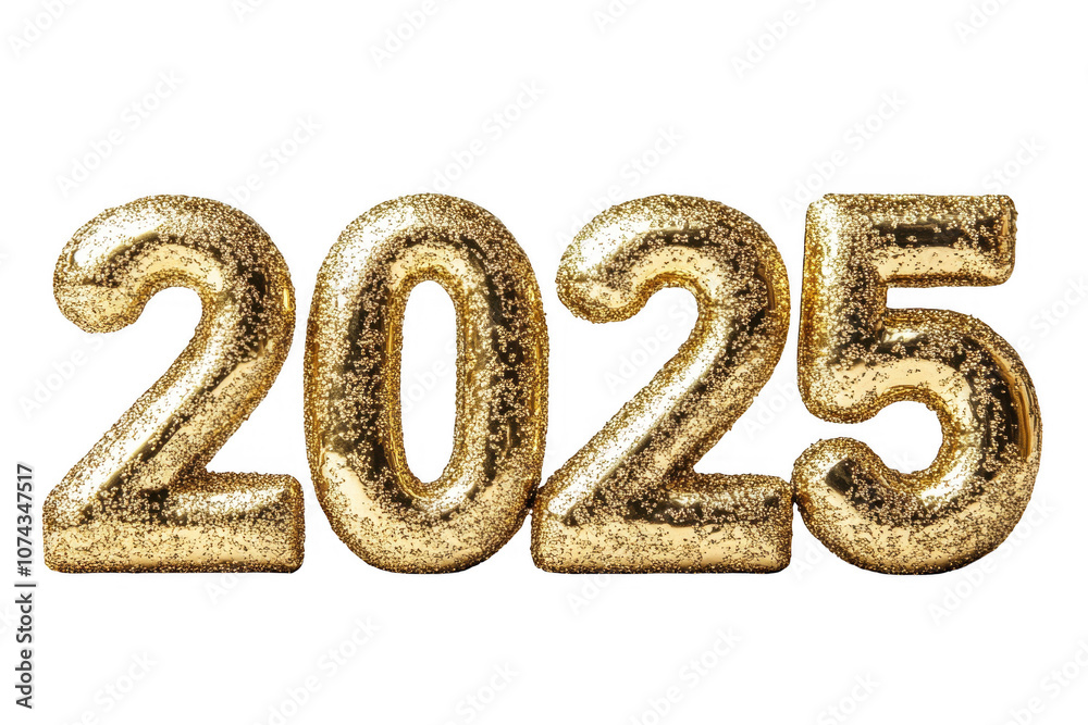 2025 New Year Glittery Gold Numeral Decoration 2025 New Year Glittery Gold Numeral Decoration